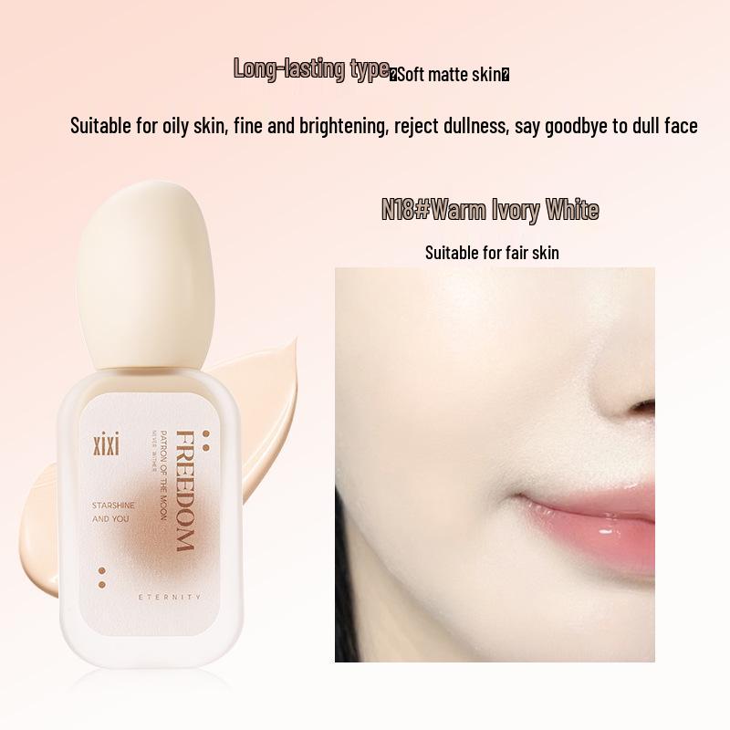 Makeup Xixi Flawless Long-lasting Waterproof Foundation & Concealer for Dry/Oily Skin - Non-Cakey, Creamy Formula