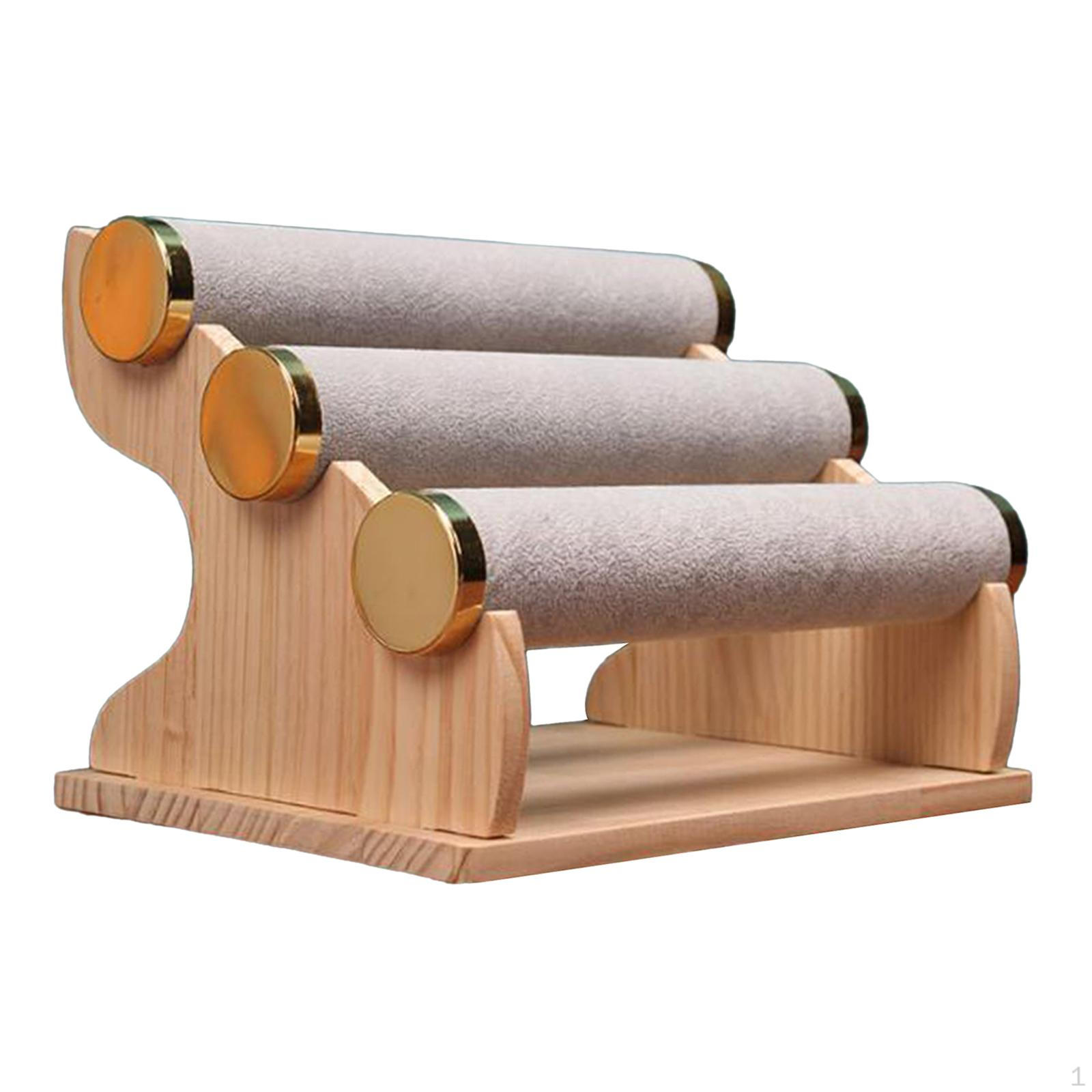 3 Tier Jewelry Display Stand, Bracelet Holder, Rack Gray