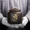 Chinese Purple Clay Tea Jar Oolong Tieguanyin Containers Travel Tea Bag Storage Box Portable Sealed Tea Caddy Coffee Canister