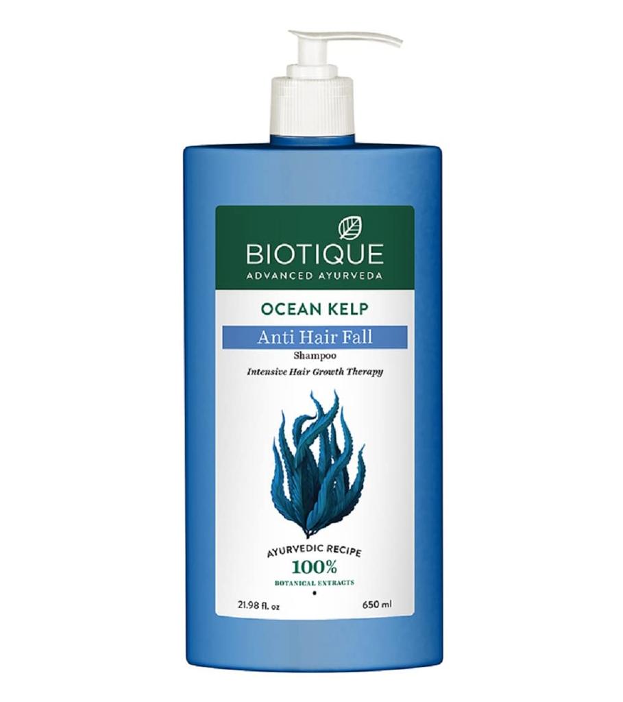 Biotique Ocean Kelp Anti Hairfall Shampoo 650ml | Natural Hair Growth Therapy | Strengthens & Shines | 100% Botanical Extracts