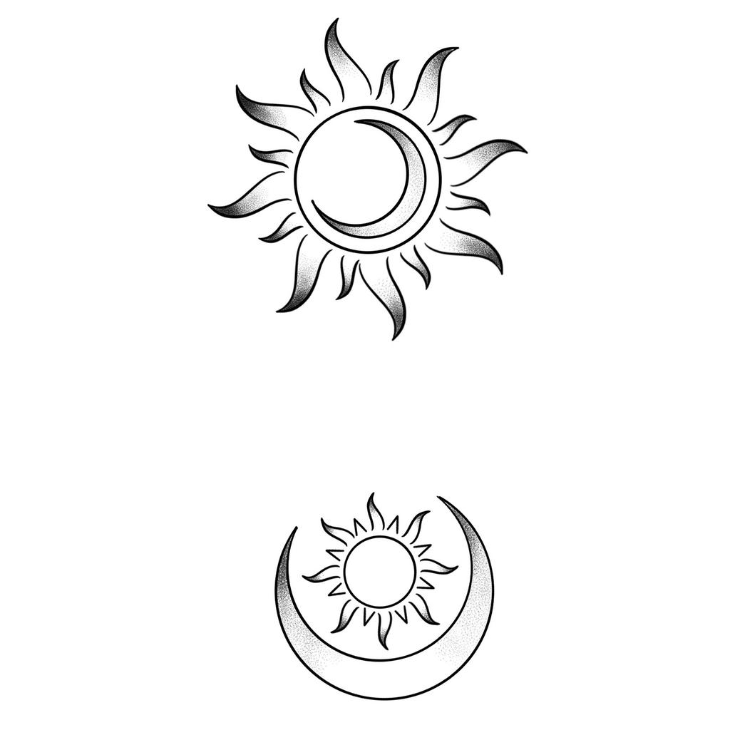Advanced Sense Thorns Sun Moon Lotus Totem Crown Butterfly Love Flower Arm Waist Tattoo Sticker