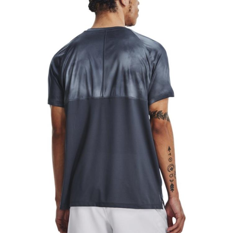 Under Armour Iso-Chill Batik-Print Rundhals Kurzarm T-Shirt SS23 Herren Oberteile Schwarz 1377882-001