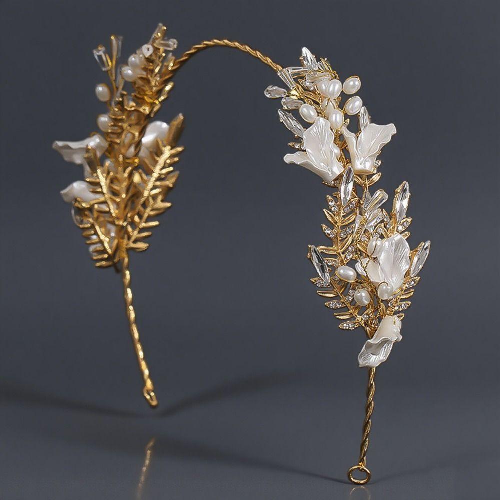 Handmade Bride Wedding Tiaras Glitter Flower Headbands  Female Decoration