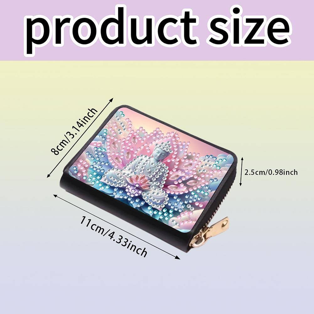 DIY držák na karty s diamantovým malováním Peněženka Peněženka se zipem Diamantové umění Kapsička na mince pro ženy