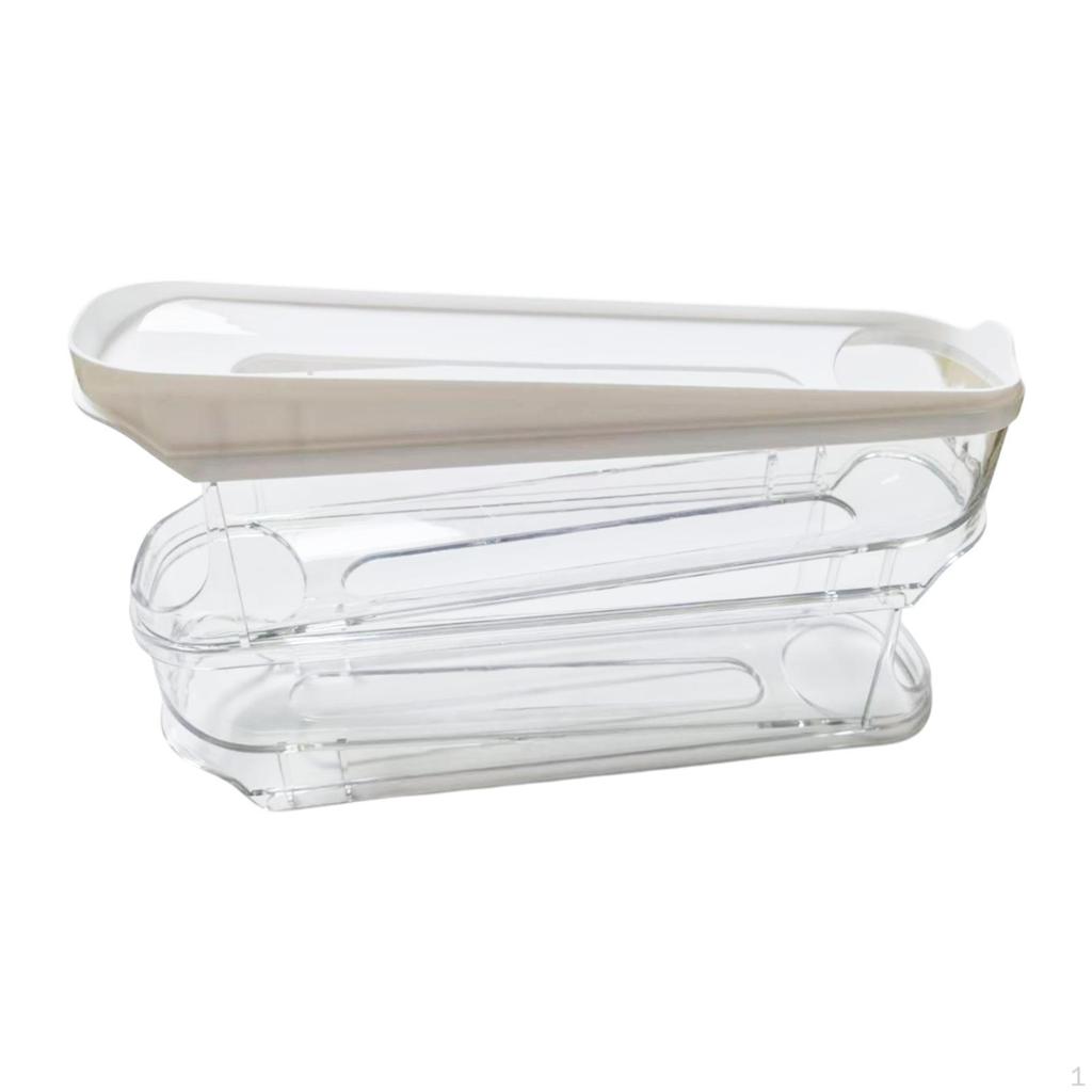 Automatischer rollender Eierablage-Organizer-Behälter für Kühlschrank und Arbeitsplatte