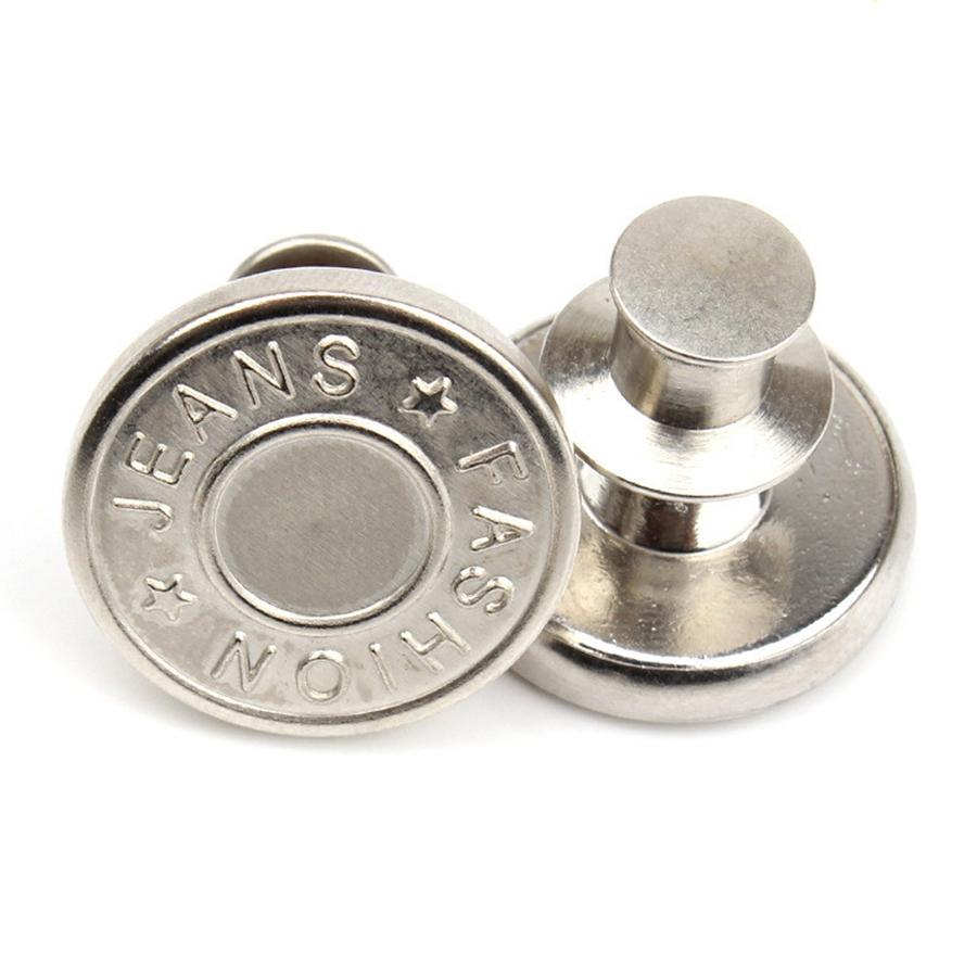 5 Pcs Snap Fastener Metal Buttons Jeans Waist Buttons Perfect Fit Adjust Self Free Nail Twist No Seam Sewing Buttons Wholesale