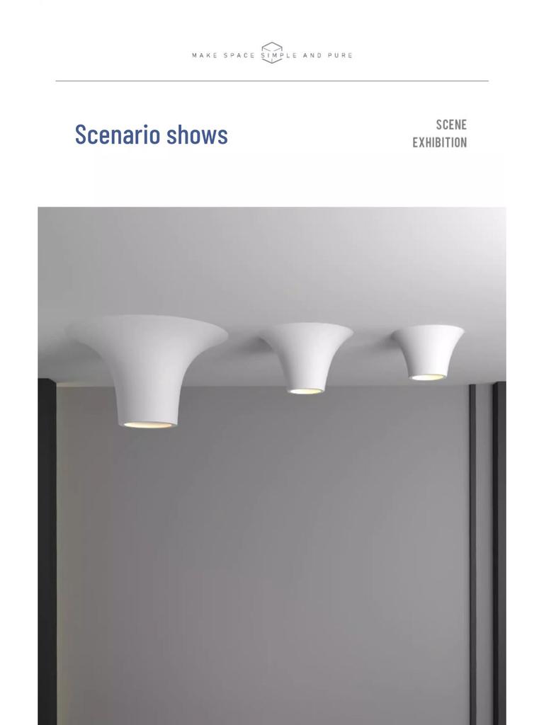 Wabi-Sabi Teardrop Frameless Smart Surface Spotlight Full-Spectrum Recessed Downlight