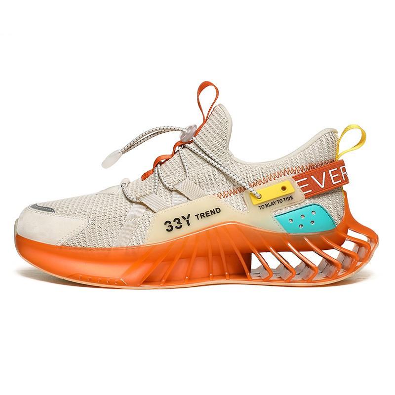 Mens Breathable Mesh Sneakers With Hollow Sole Casual Running Shoes Low Heel Youth Fashion Dad
