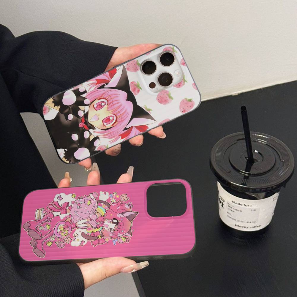 Tokyo Mew Mew Anime Phone Case For IPhone 16 15 17 Pro 11 12 13 14 Pro Max Plus Soft Ripple Silicone Cover Shell