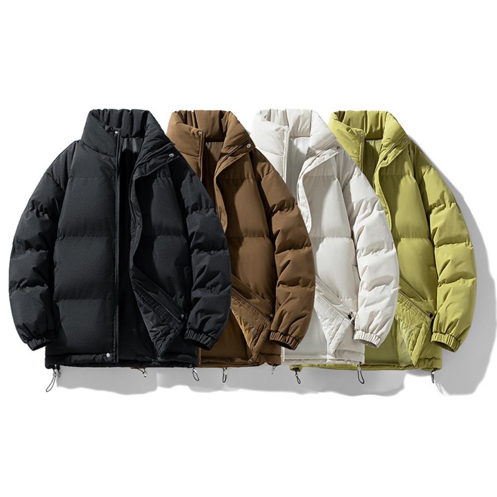 Winter New Stand-up Collar Couple Padded Jacket Thickened Warm Loose Casual Padded Jacket Men's Jacket