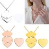 Envelope Love Letter Heart Necklace Stainless Steel Secret Gifts Message Engraved Jewelry Pendant for Couples and Family