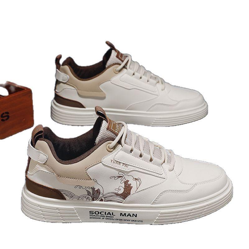Men's Shoes Summer New Breathable Little White Shoes Male Student Korean Version Trendy Versatile Platform Sports Casual Board Shoes Trendy Shoes