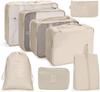 Travel Storage Bag Set Six-Piece Set Seven-Piece Eight-Piece Set Folding Toilet Bag Clothes Storage Bag Bundle Travel Bag