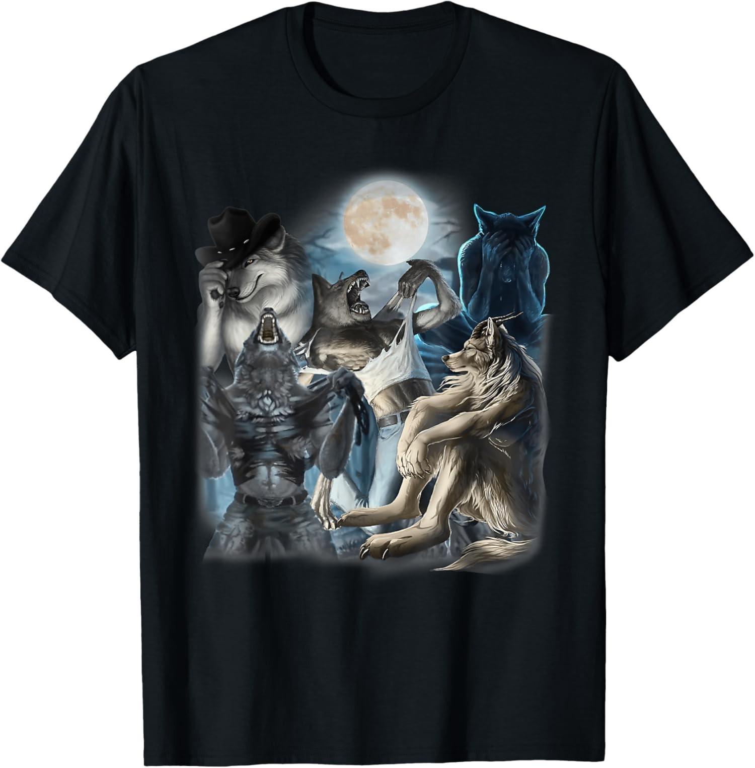 Wolf Wolves Funny Cool Present Nice Fan Animal Funny Unisex T-Shirt XL