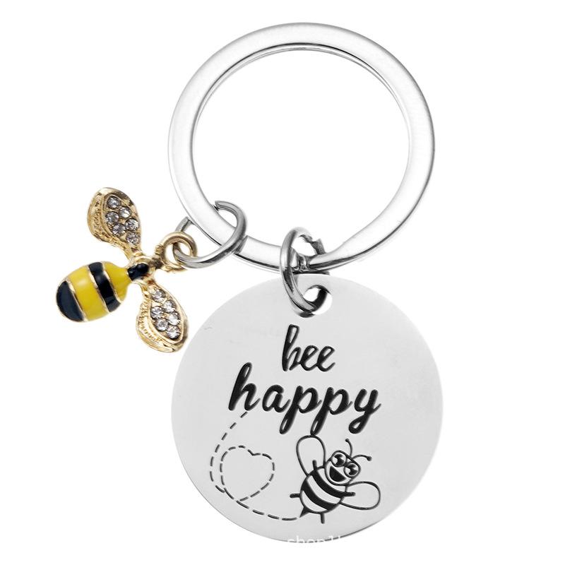 Cartoon Cat And Fish Keychains Polished Stainless Steel Animal Cat Pendant Children's Funny Keychains