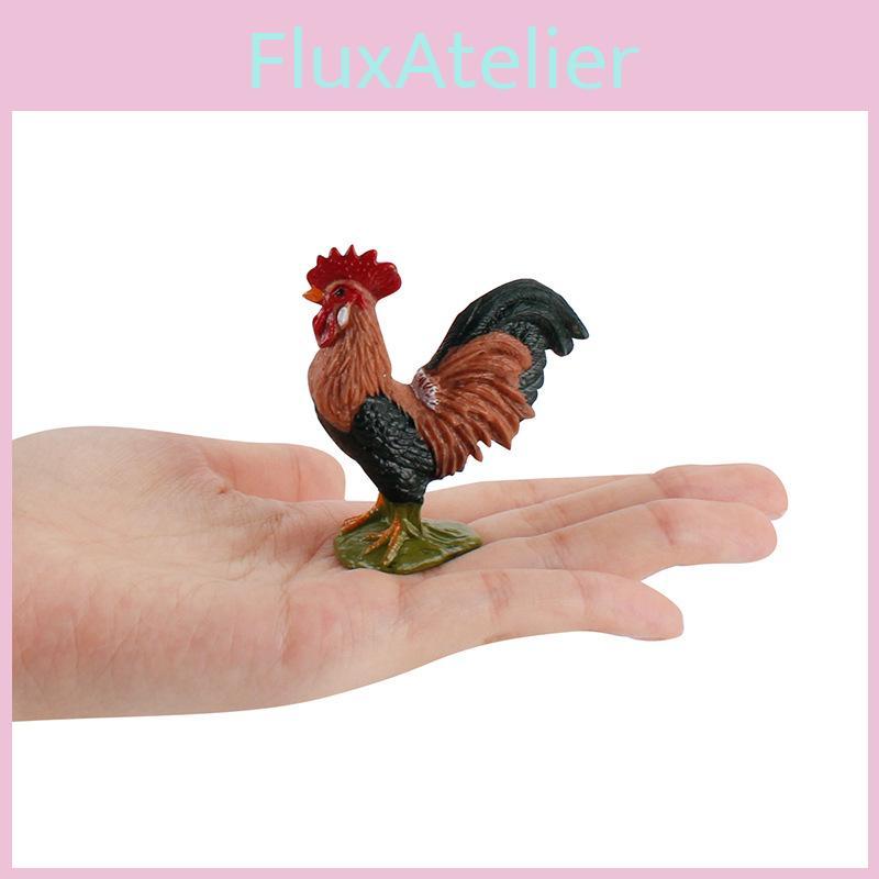 Kids Farm Animal Pvc Rooster Model Educational Decor For Cognitive Development