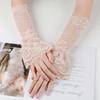 Summer Sunscreen Gloves Women's Lace Long Anti UV Sleeves Ice Silk Sleeves Thin