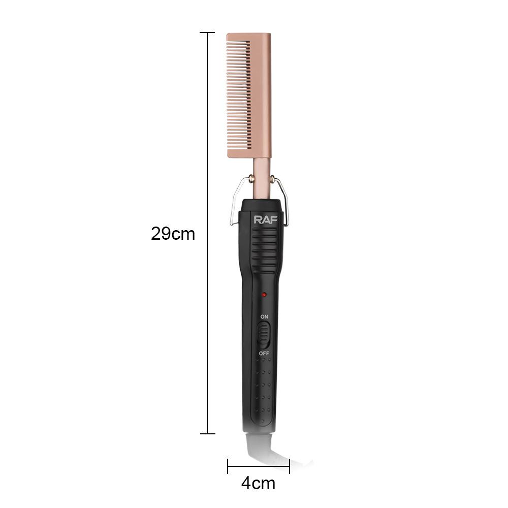 Electric Curling Comb, Household Hair Curling Iron, Dry And Wet Dual-Use Copper Comb, Multi-Functional Curling Straightening Comb