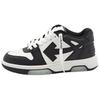 OFF WHITE Out Of Office Leather Low Top Skateboard Shoes Men's Black White OMIA189C99LEA0070110