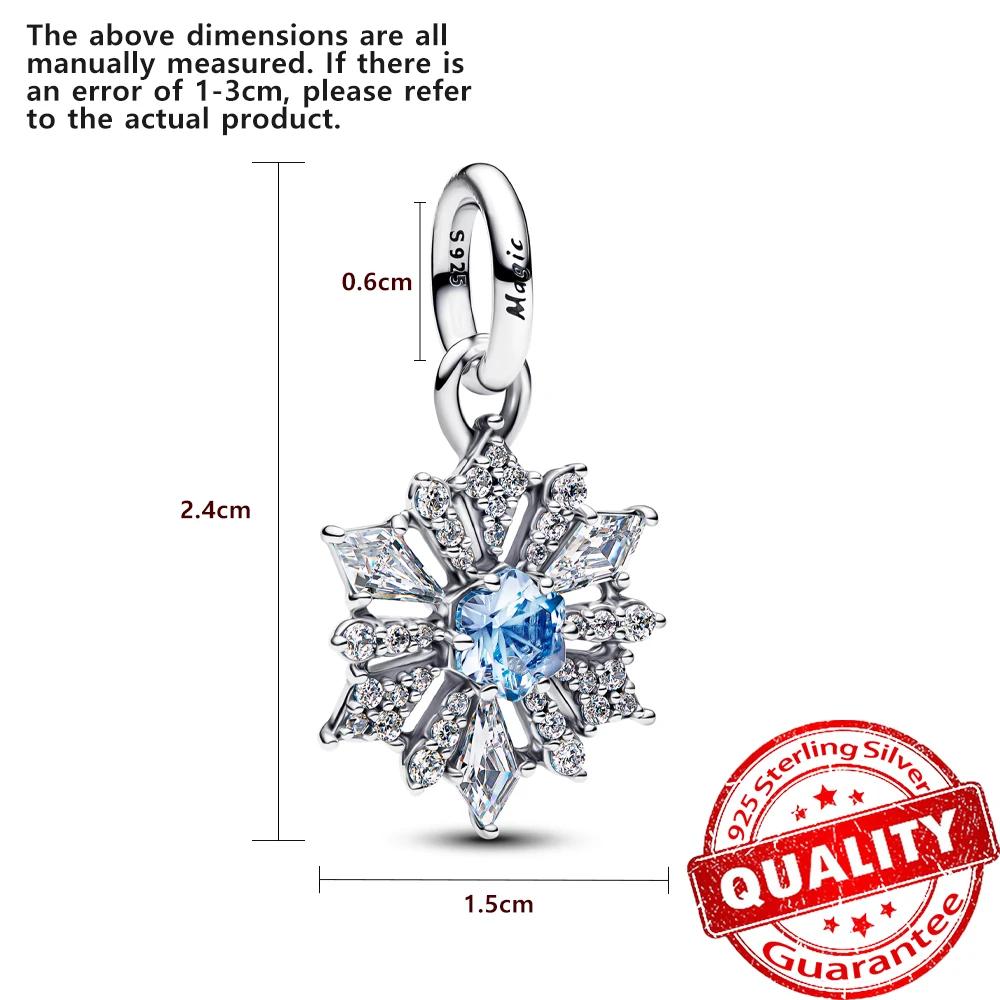 Charm Inimă Fluture Cupru Strălucitor Diamante Complete Pentru Brățară Originală Mărgele Pavé Fulg de Nea Bijuterii Cadou de Sărbători
