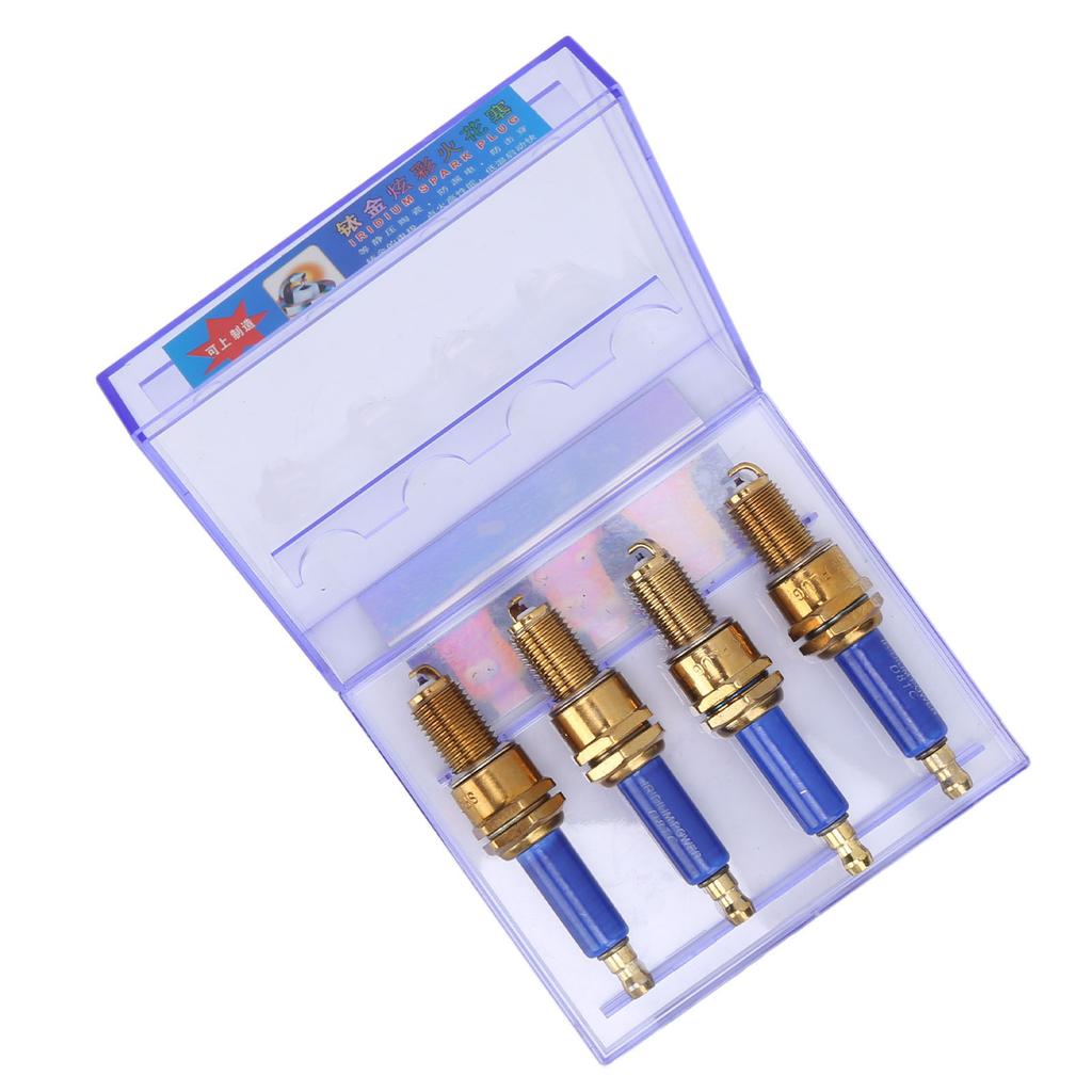 4 stk Tennplugger Titanlegering Erstatning for GY6 150cc 200cc KAZUMA SUNL ROKETA D8TC Pocket Bike