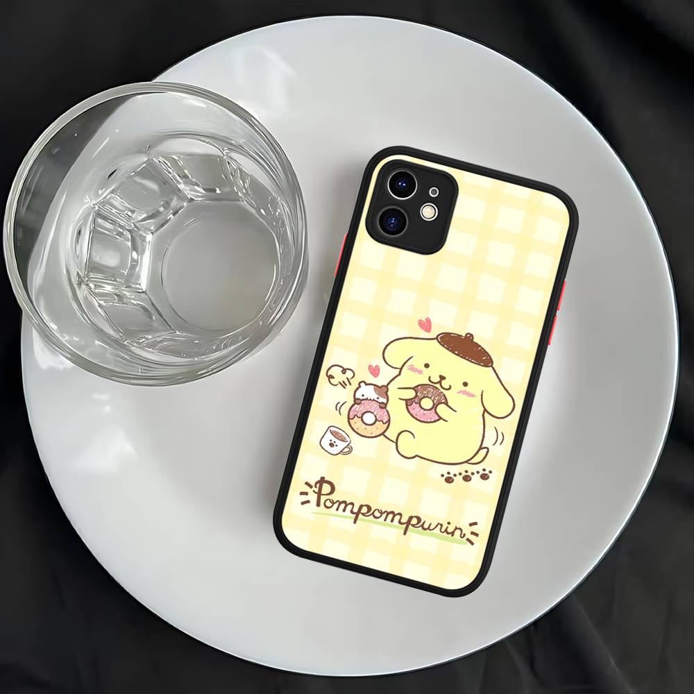 Cartoon P-Pompompurins Cute Phone Case For iPhone 16e 16 15 14 13 12 11 Pro Max X XS Max Plus Matte Clear