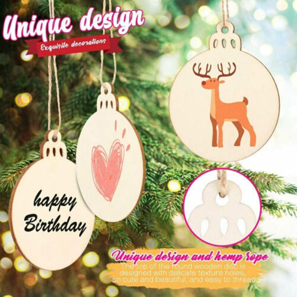 Create Lasting Memories with 30Pcs Wooden Christmas Ornaments DIY Decor