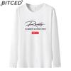 BITCED Men's Spring and Autumn Slim Trend Long-sleeved T-shirt Versatile O-neck Bottoming Shirt