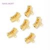 5/10/15Pcs Pendant Bail 18K Gold Plated Brass Curved Tube Spacer Bead Connector Findings,Bails For Pendants,SupplIes For Jewelry