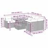 VidaXL Garden Lounge Set with Cushions 9 Pcs Black Braided Resin Acacia 3327464