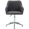 Dining Chair Swivel Dark Grey Fabric