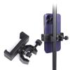 10x4cm Microphone Stand Phone Holder 360 Degree Rotating Black