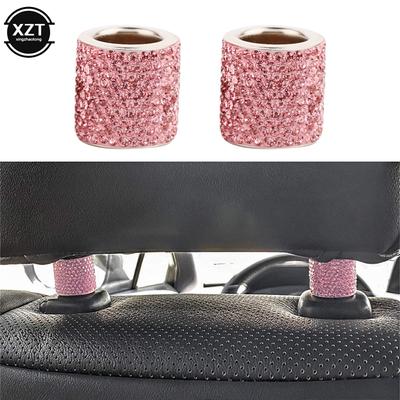 1PC Bling Crystal Car Seat Headrest Decoration Shiny Diamond Car Interior Accessories Rhinestone Car Charms For Headrest Collars