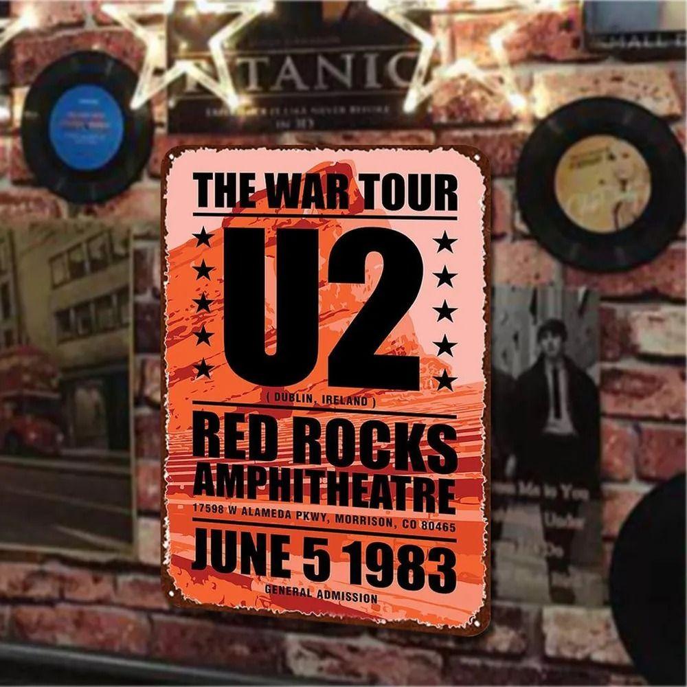 Vintage Metallschild, Musikalische Rechteckige Eisenmalerei, Wandkunst, Heimbar Dekoration