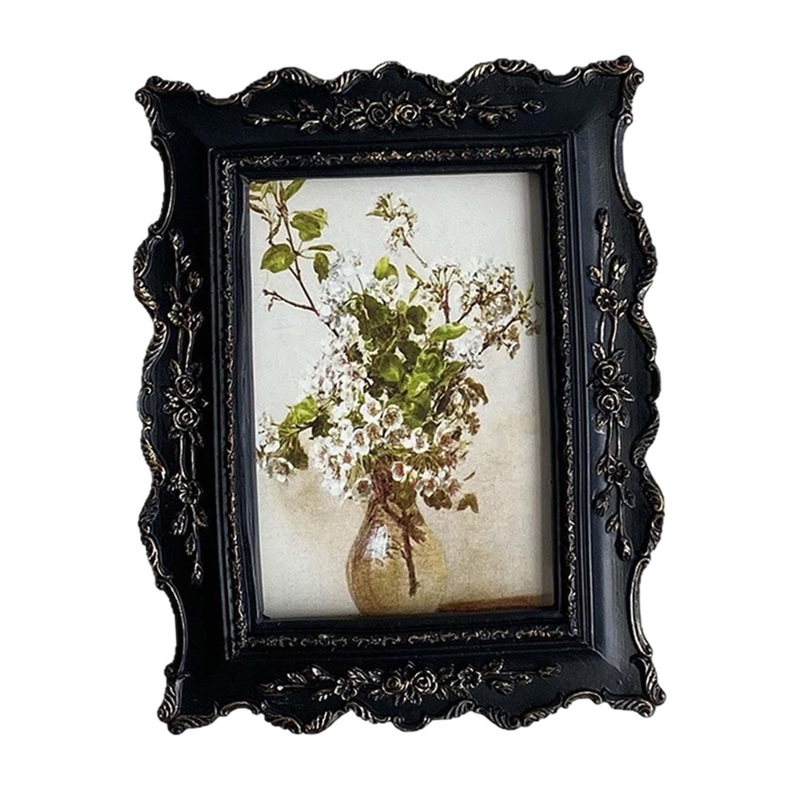 

Picture Frame Elegant Craft Photo Display Home Decor Ornate Vintage Design for Office Graduation Wedding Living Room Tabletop