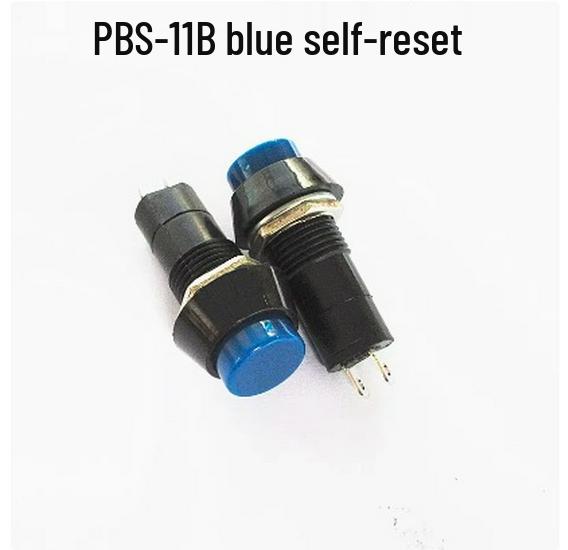 Round Self-Locking Self-Resetting Momentary Push Button Switch, 12MM, Red/Green