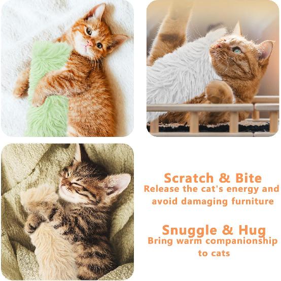 3 Pack Catnip Toys,Soft and Durable Cat Pillows Toys, Crinkle Sound Catnip Catnip Toys,Indoor Interactive Cat Kicker Toy, Companion Toys for Cats