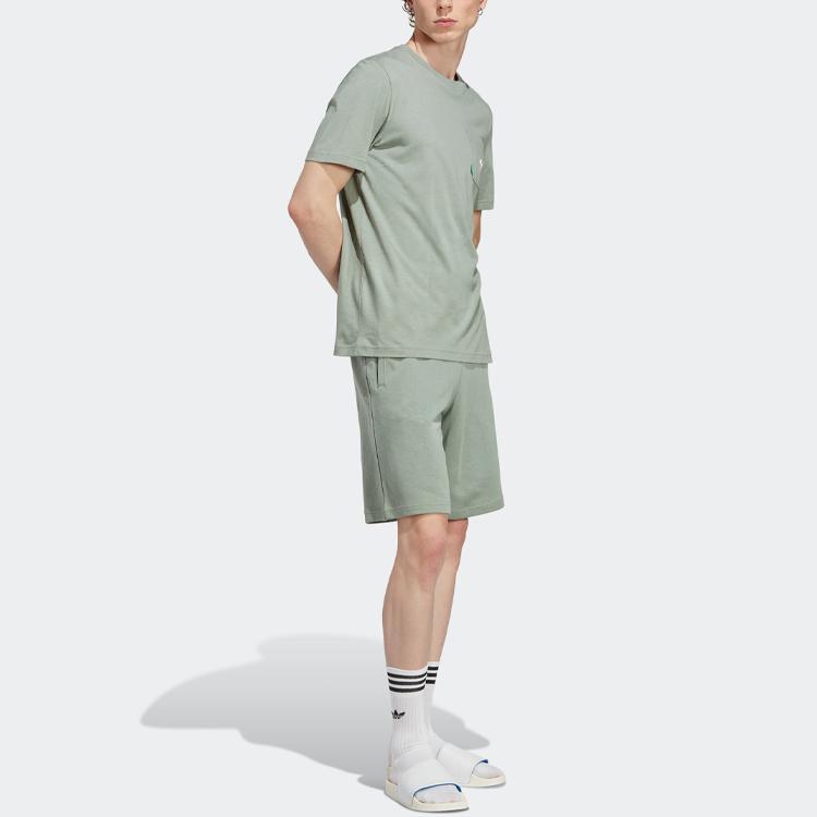 Adidas Футболка Originals Essentials+ Made With Hemp с однотонным логотипом, мужские топы серебристо-серо-зеленого цвета HR2955