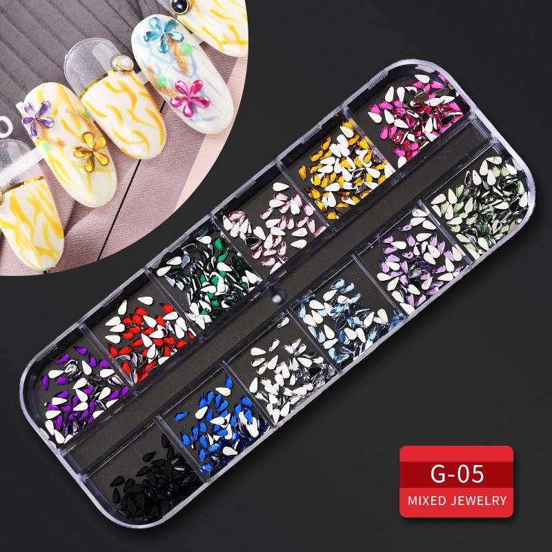 60 Nail Art Accessories: Rhinestones, Pearls, Rivets & Alloy Designs