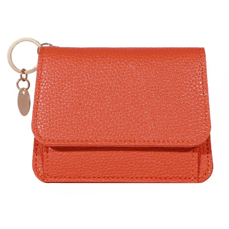 Nye Søte Lommebøker for Kvinner Små Lås Jente Kredittkortholder for PU Lær Myntpung Dame Lommebok Korte Lommebøker for Kvinner