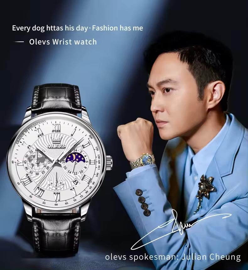 Olevs 2893 Hot Business Brand Luminous Waterproof Chronograph Watches Men Luxury Men's Quartz Watch