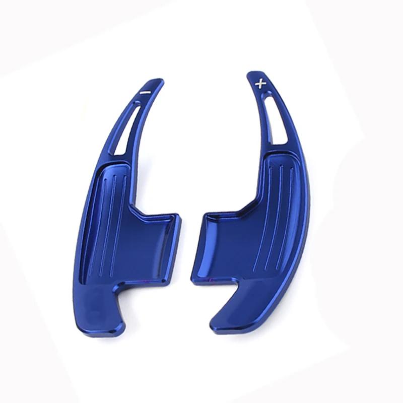 

Для Ford Mustang 2015 2016 2017 2018 алюминиевые/углеродные волокнистые рулевые лепестки переключения передач удлинители переключателей передач комплект шестерен синий