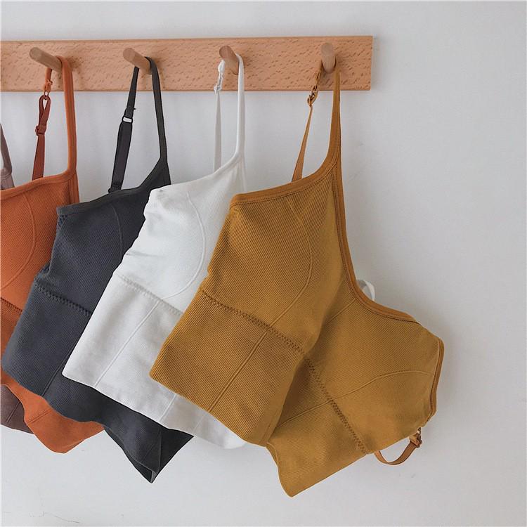 Sexy U-Shaped Camisole with Chest Pad for Women – Elegant Inner and Outerwear