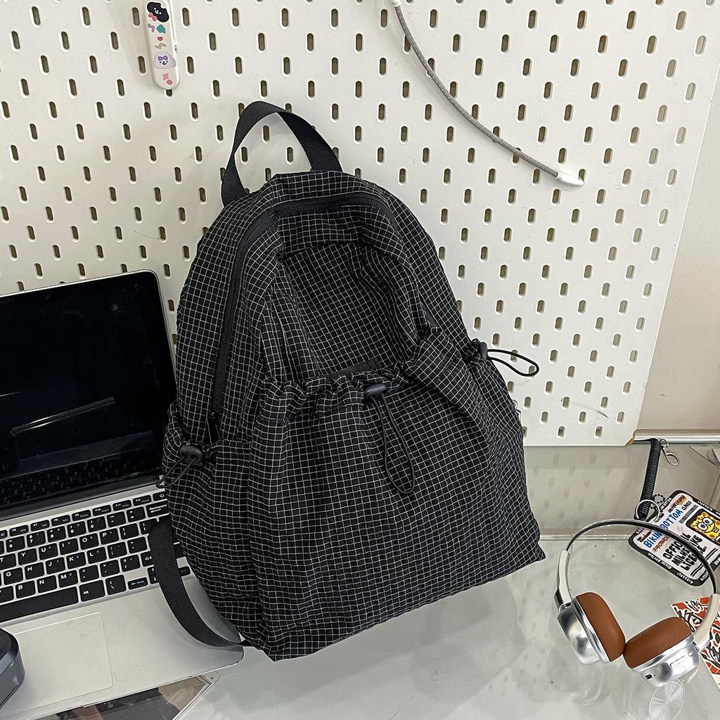 Schoolbag New Japanese Drawstring Lightweight Backpack Female Junior High School College Student Outdoor Sports Leisure School Bag