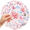 50PCS Pink Axolotl Stickers Cute Cartoon Salamander Stickers Waterproof Vinyl Animal Decals for Water Bottle Laptop Phone
