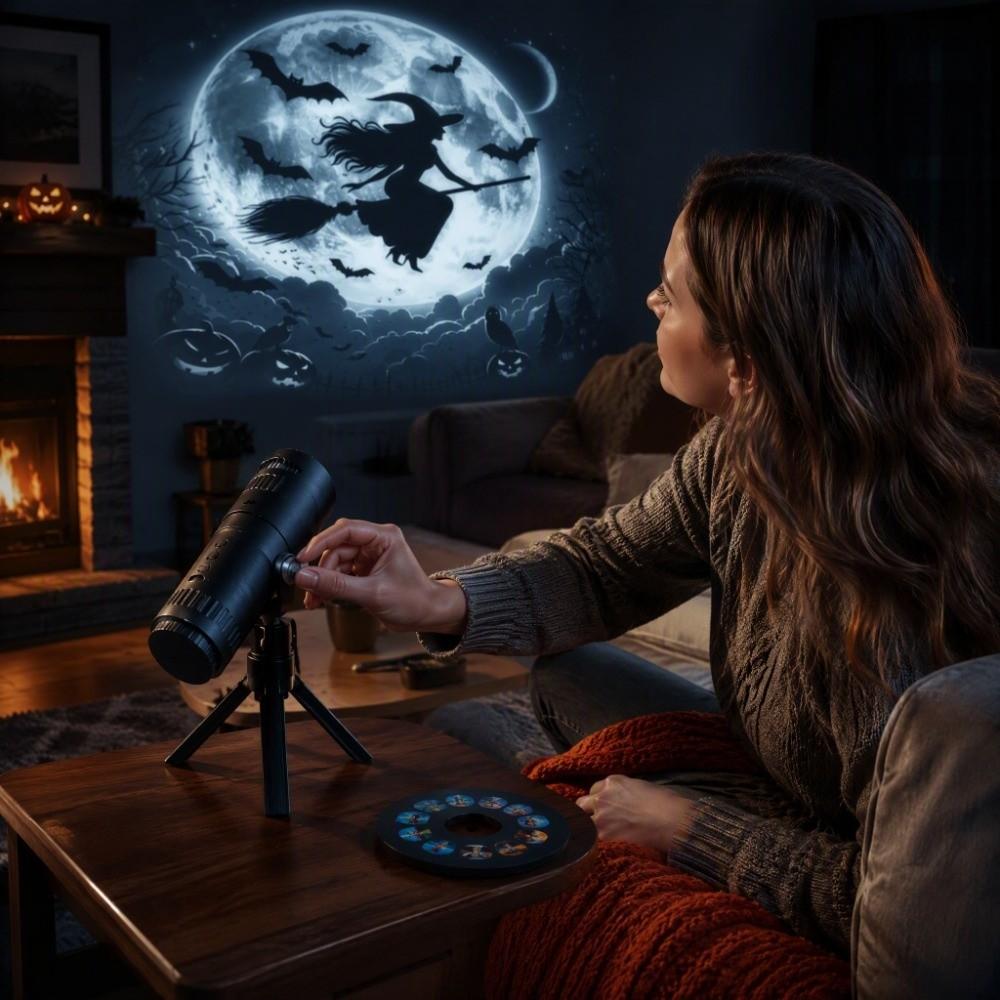 Creative Projector Lamp USB Powered Astronomical Telescope Shaped Light Holiday Themed Gatherings