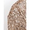 LYRIA Sexy Sequined Long Pleated Dress Women Deep V-neck Full Sleeve See Through Dresses Summer Lady Party Evening Dresses