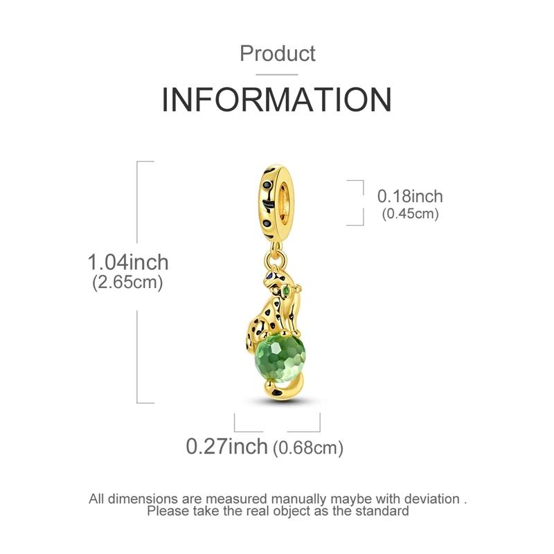 Copper Gold Color Guardian Leopard Cheetah Animal Dangle Charms Beads Pendant Fit Bracelet Necklace Diy Jewelry