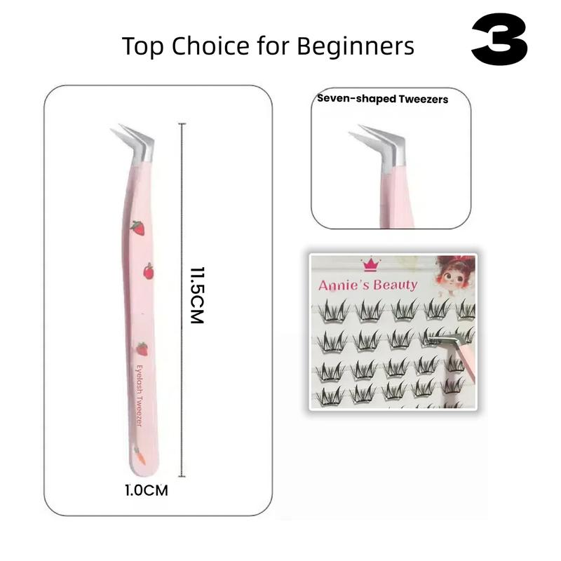 Pinsett for falske øyevipper med høy presisjon, High-end assisterende verktøy for øyenvippeextensions, Profesjonelt sminkesett