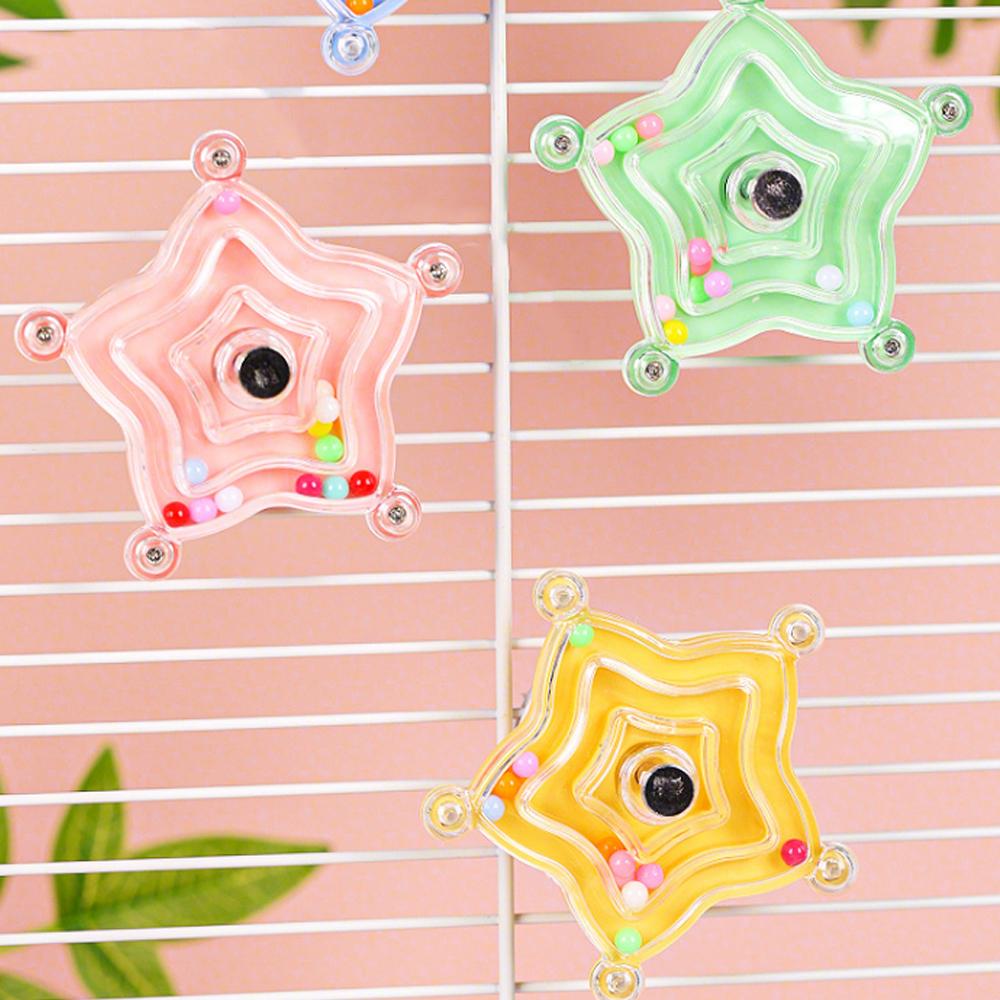 Colorful Parrot Flying Saucer Toy With Music And Pearls Runner Rice Pet Fun Toy . Gnawing Decom Z8L5